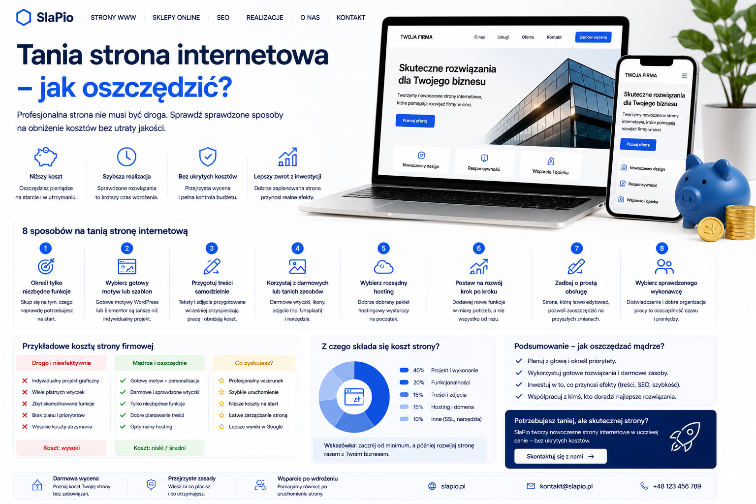 Tania strona internetowa – jak oszczędzić?