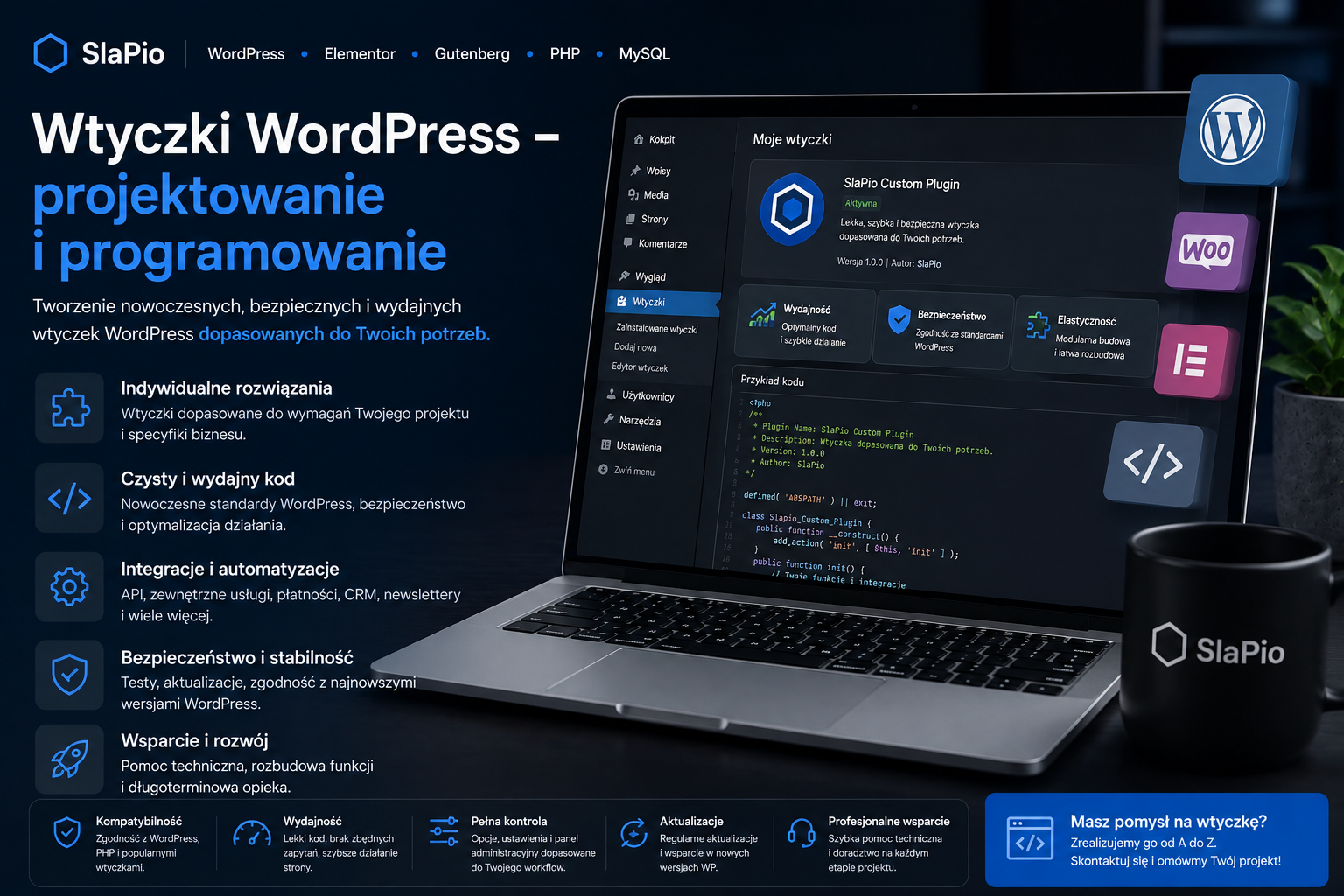Wtyczki WordPress – projektowanie i programowanie | SlaPio