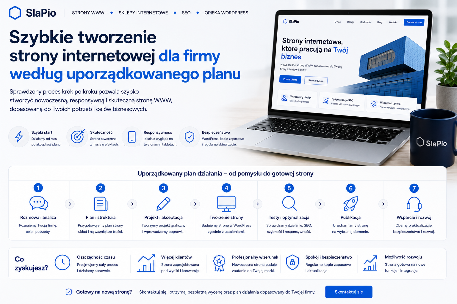Szybkie tworzenie strony internetowej – poradnik